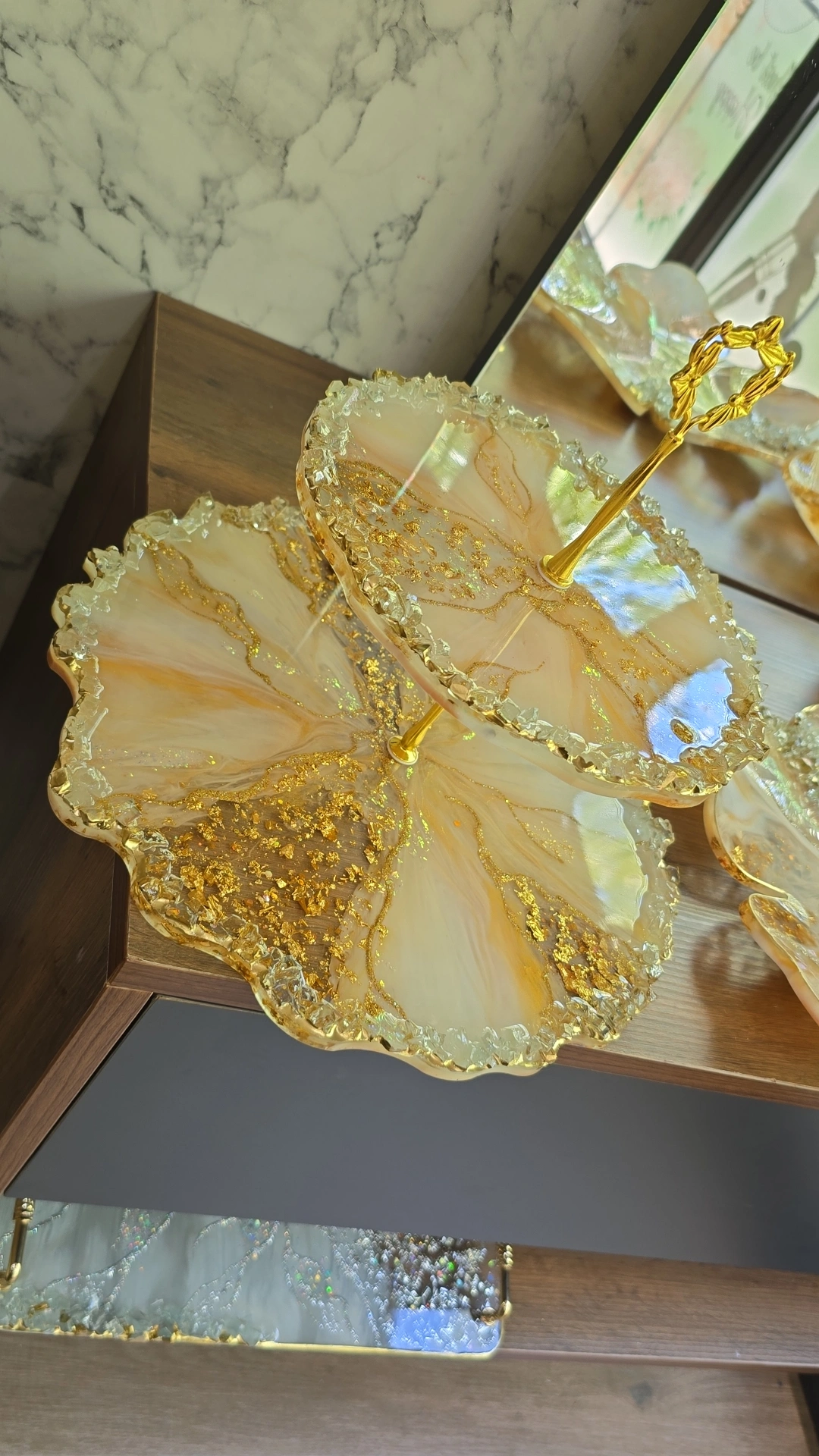 Mbajtëse Karamelesh resine — e verdhë, gold